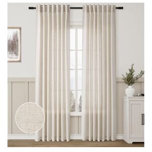 (4) Elegant Cream Curtains